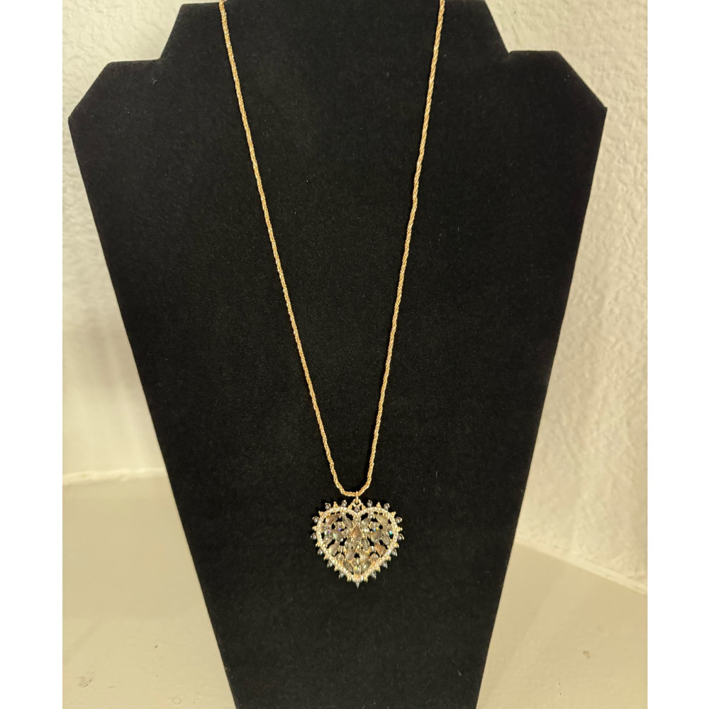 NWT MARCHESA $68 Crystal and Topaz colored stones 20" chain 3" Extender - Picture 2 of 4